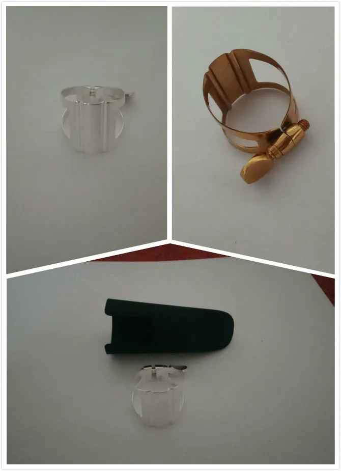 Высокого качества кларнет лигатуры с крышкой с серебряным покрытием лигатуры Позолоченные лигатуры