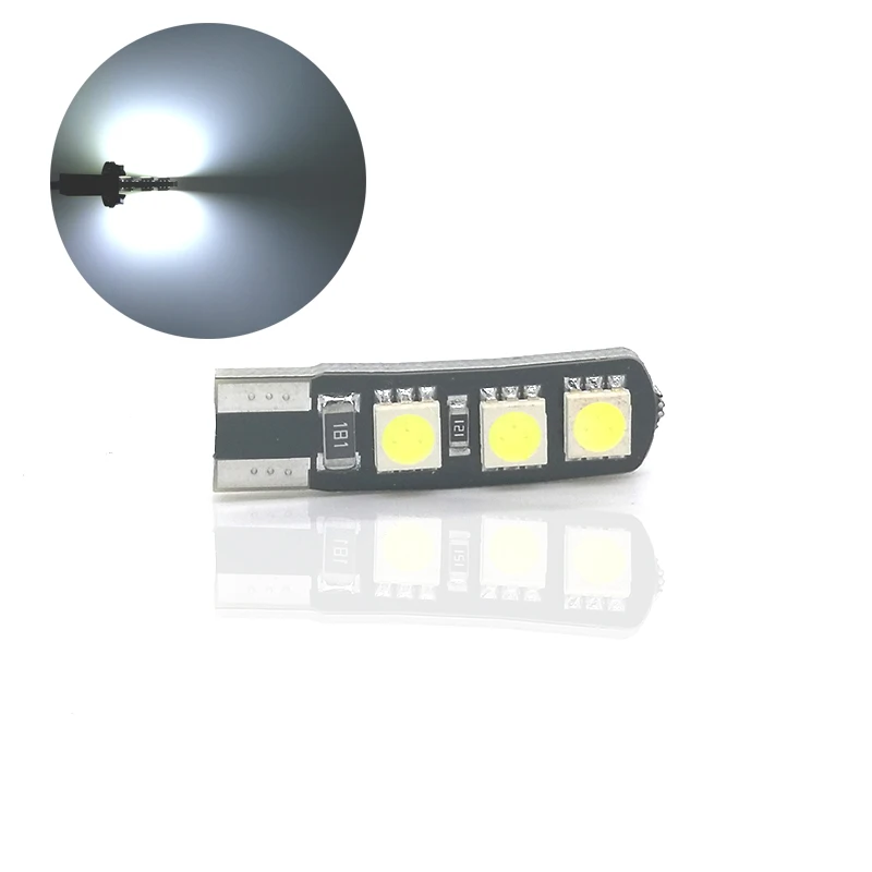 

New 2 x T10 194 168 6SMD 5050 Canbus LED Car Car Side Wedge Light Lamp Bulb Car-styling Side Parking Dome Door Map light DC 12V