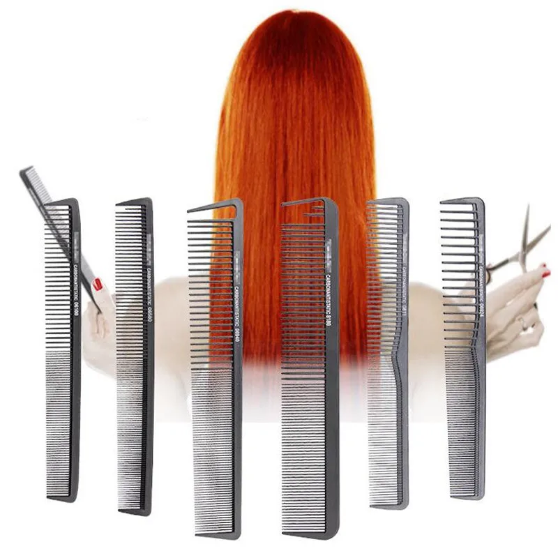 

1 Pc Multi Type Professional Carbon Fiber Cricket Comb Antistatic Cutting Comb Anti Static Barber Haircut Brush Tool