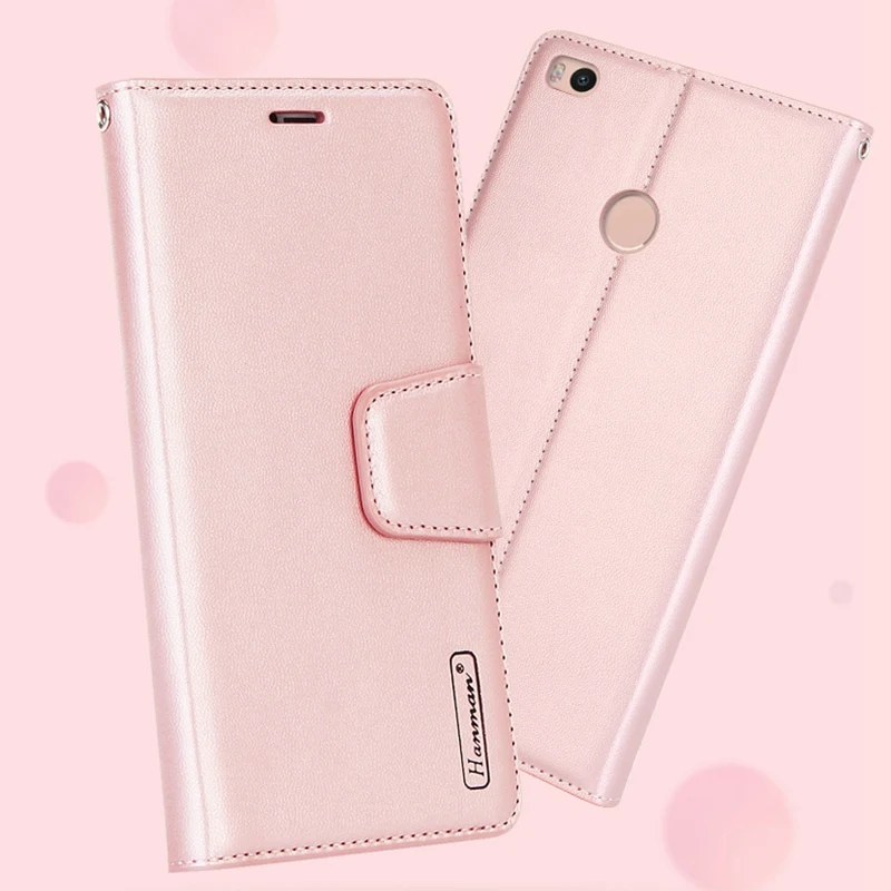 

Hanman Original Luxury Magnetic Wallet Case for Xiaomi Max 2 Max2 Leather Case with Credit Card Holder Stand Flip Bag Cover