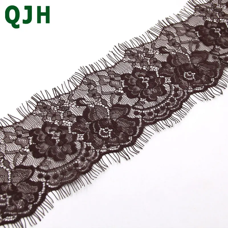 

3M Soft Floral Classic Eyelash Coffee Lace Trimming Decoration Crafts DIY Sewing Accessories Creamy-white Lace Trim For Dress
