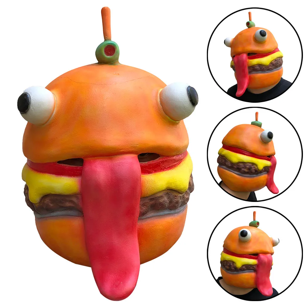 

Halloween Mask Cosplay Durr Burger Mask Melting Face Latex Costume Halloween Scary Mask Toy dropshipping USA Warehouse