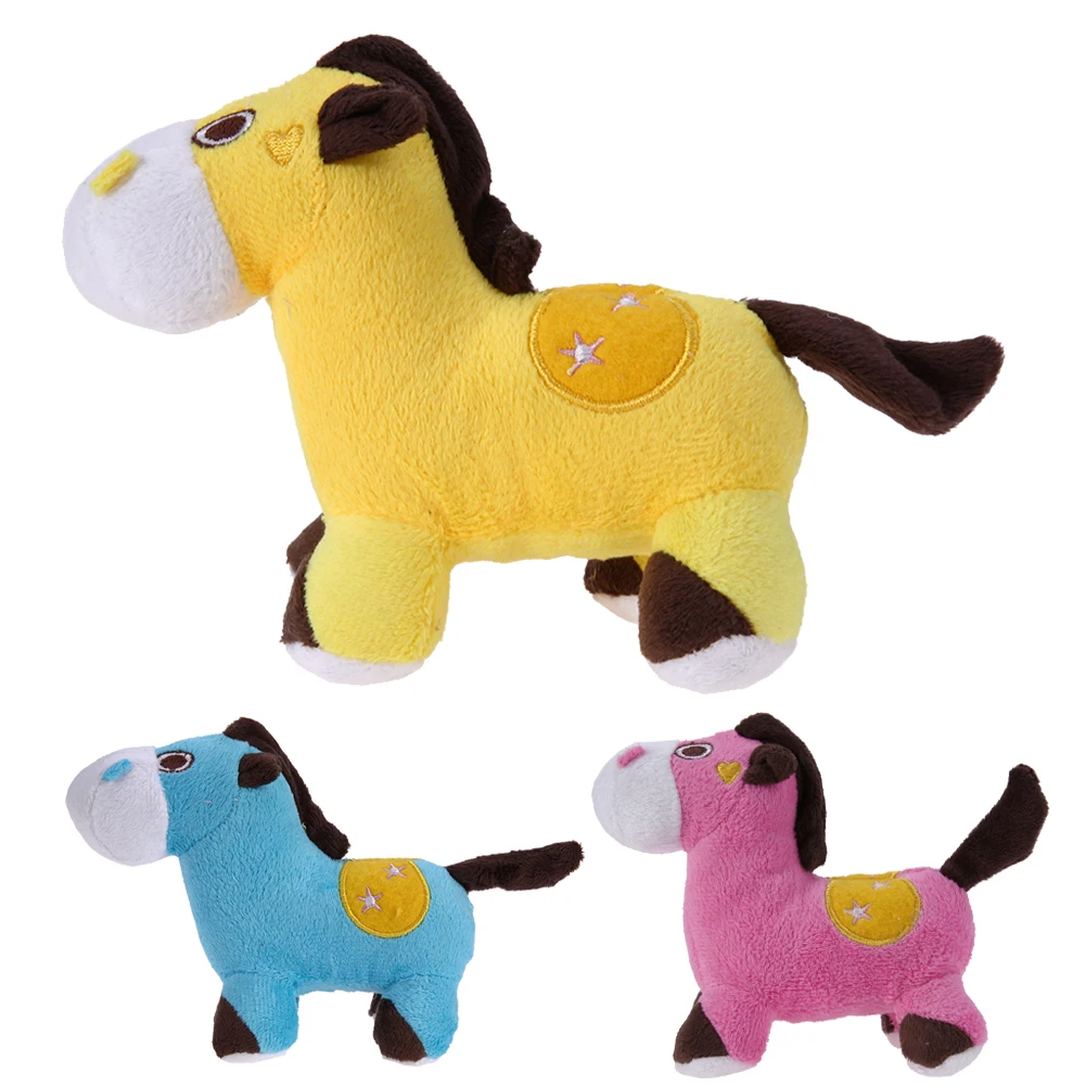 1pc Plush Toys Cute Donkey Shape Pet Dog Plush Sounding Dog Toys Pet