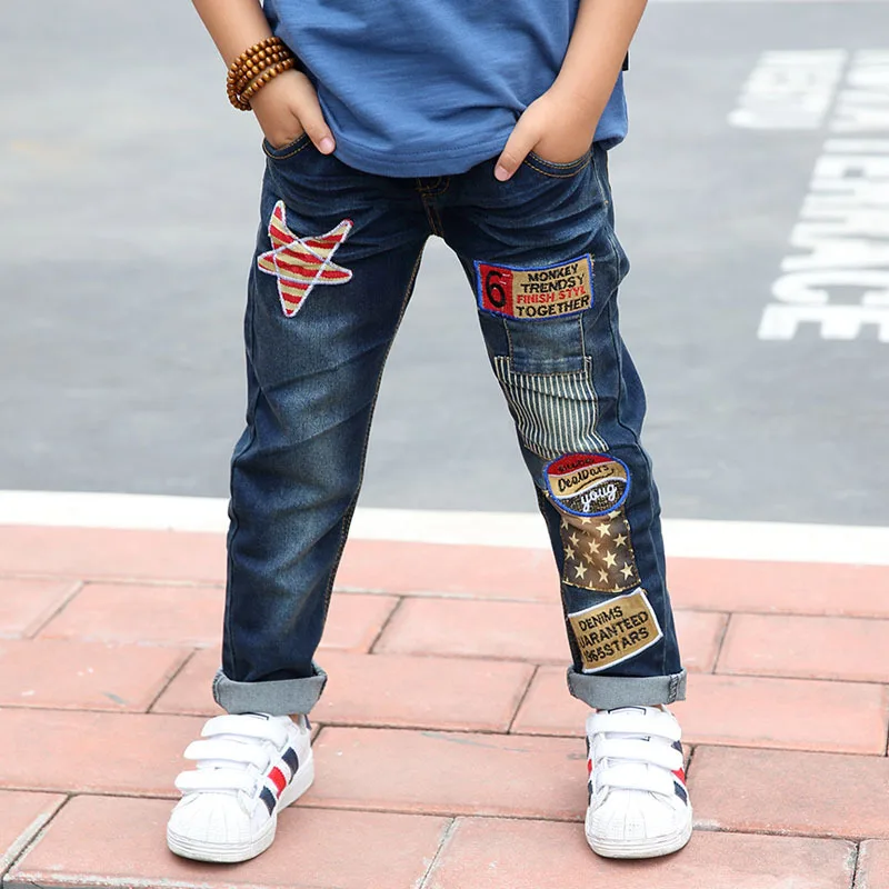 Primavera e Outono Calças do Bebê Crianças Jeans Meninos Algodão y Adolescente Denim Calças Casuais Moda Pant 3-11