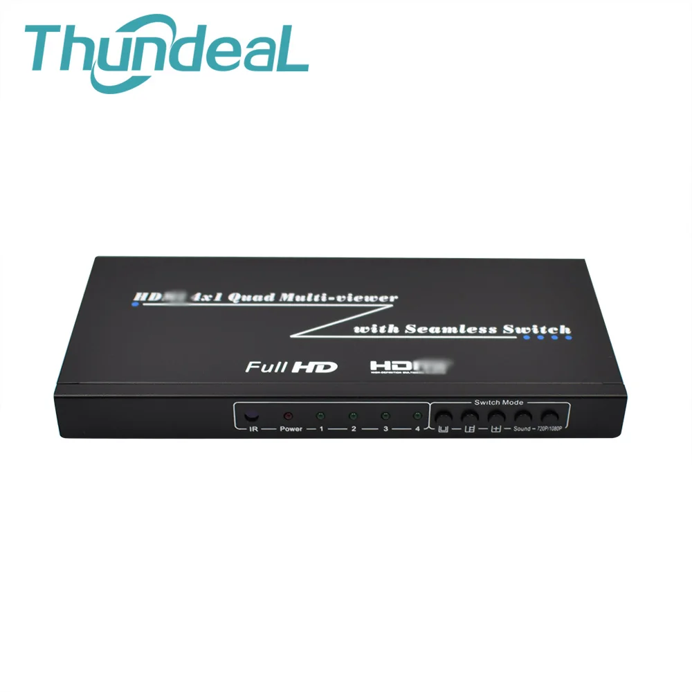 HDMI коммутатор 4 порта с бесшовным переключателем ИК пульт поддержки 1080P 1.3a