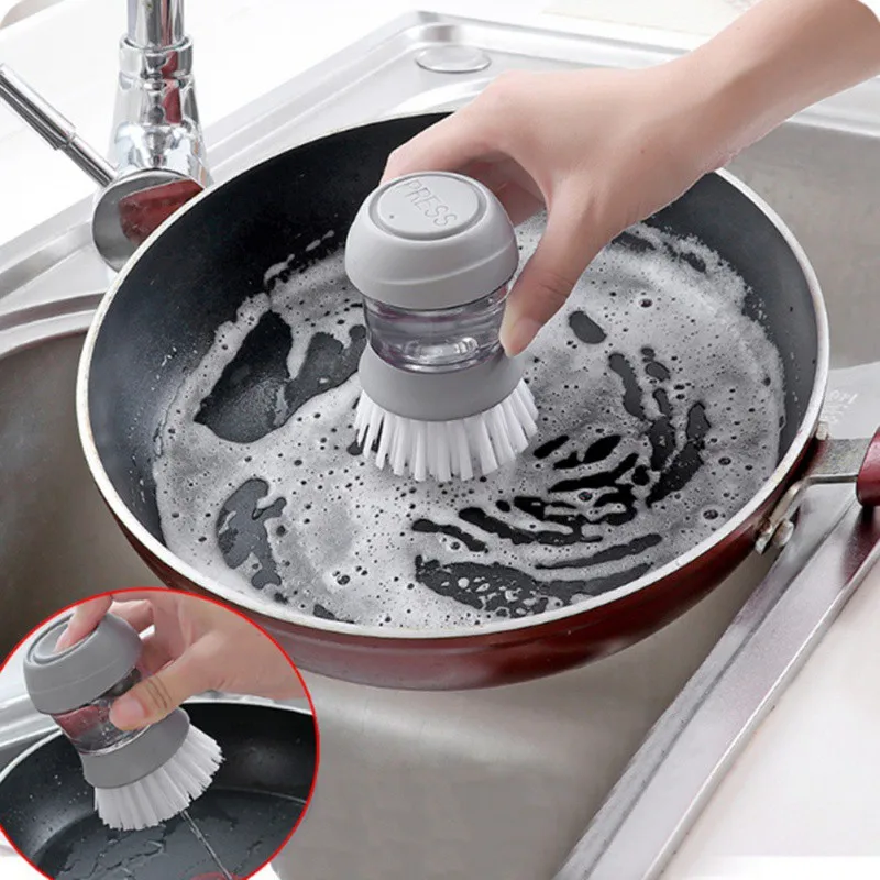 Щетка для кастрюли с жидкой кастрюлей щетка очистка от загрязнения щетка для мытья посуды щетка для моющих средств бак для моющих средств кухонные чистящие средства