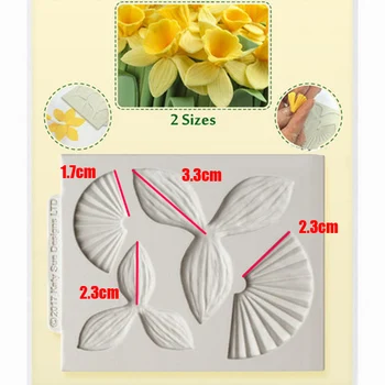

Luyou Luyou DIY Sugarcraft Daffodils Silicone mold fondant mold cake decorating tools chocolate gumpaste mold for kitchen FM1336