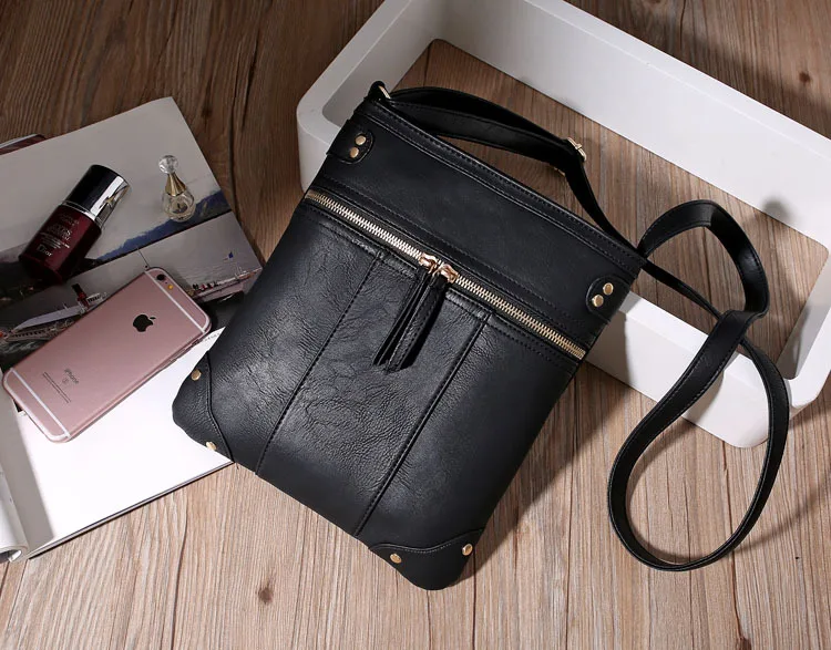 MJ Women Messenger Bags Casual PU Leather Crossbody Bag Brand Design Lady's Over-the-Shoulder Bucket Bag Solid Bolsa Feminina (17)
