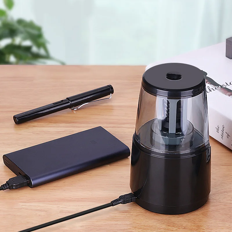  Electric Pencil Sharpener Adjustable Sharpness of Pencil Tip Automatic Mechanical Stationery Office