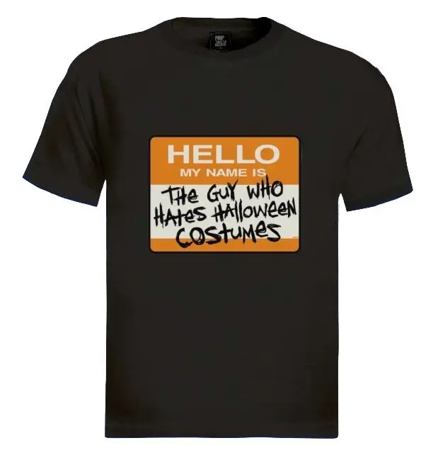 

Hates Halloween Costumes T-Shirt Easy Costume Spooky Party Scary Drinking Zombie Short Casual Cotton