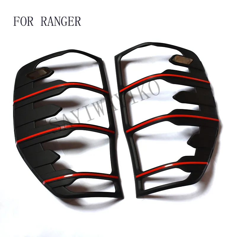 FIT for ford ranger accessories ABS matte black tail light covers trim