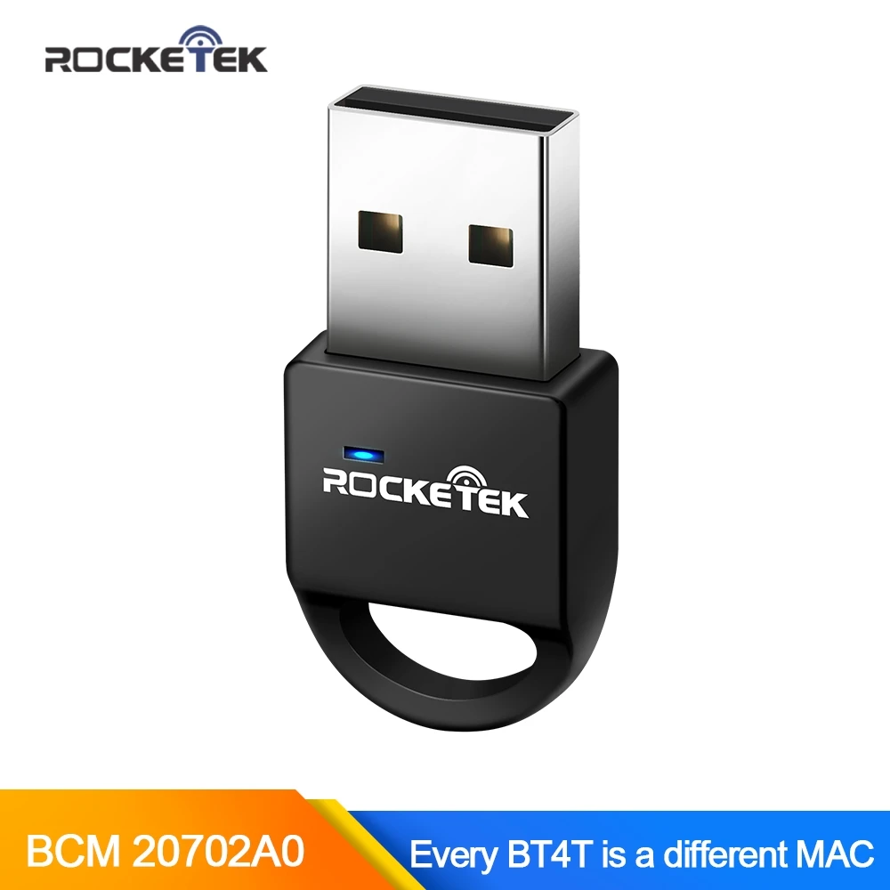 Rocketek Broadcom BCM 4,0 A2DP Bluetooth адаптер независимый MAC USB ключ для компьютера динамик аудио приемник передатчик