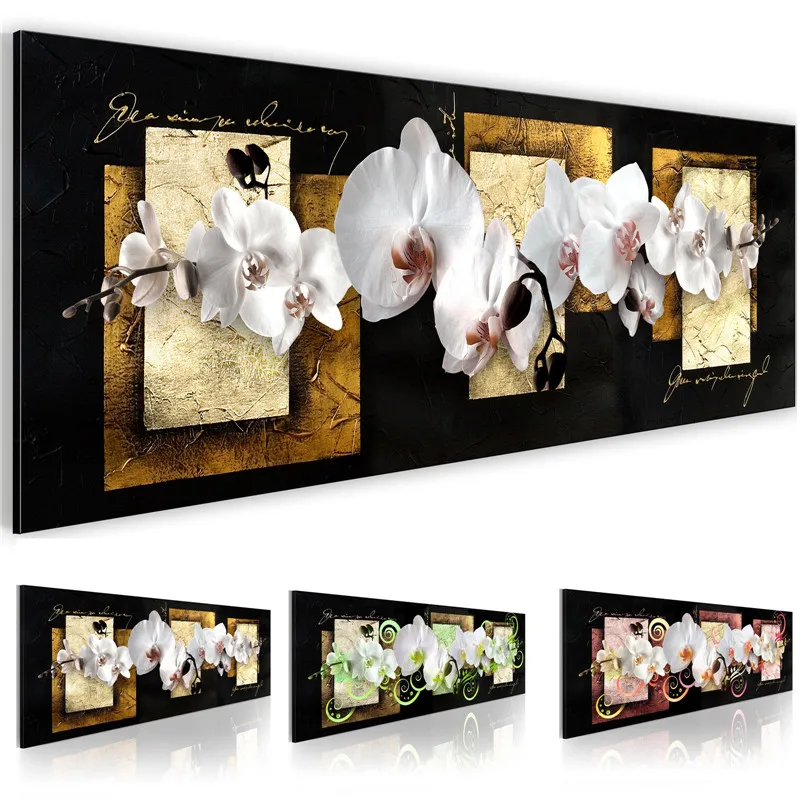 

Diamond embroidery sale,Golden White Orchids Flowers,large diy diamond painting full drill square,5d mosaic wall decor JS4568