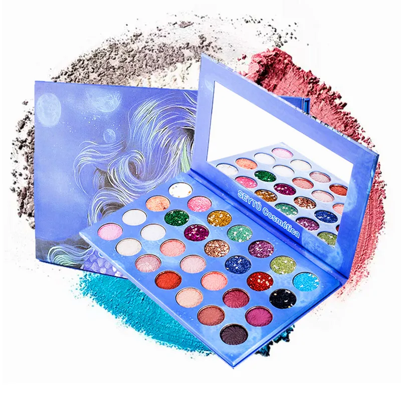 

Global trend fashion 28 color sequins eye shadow disc pearl high gloss eye shadow makeup disk explosion models hot sale low pric