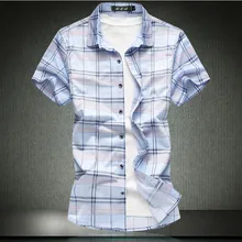 По сравнению с Размеры d рубашка Для мужчин рубашки Mecerized хлопок мужской короткий рукав в клетку летняя одежда большой Размеры M-4XL 5XL 6XL 7XL#3733