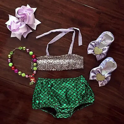 Hot Sell Princess Baby Girls Clothes Little Sequins Bikinis Swim Clothes Costume Summer Beach Baby Clothing