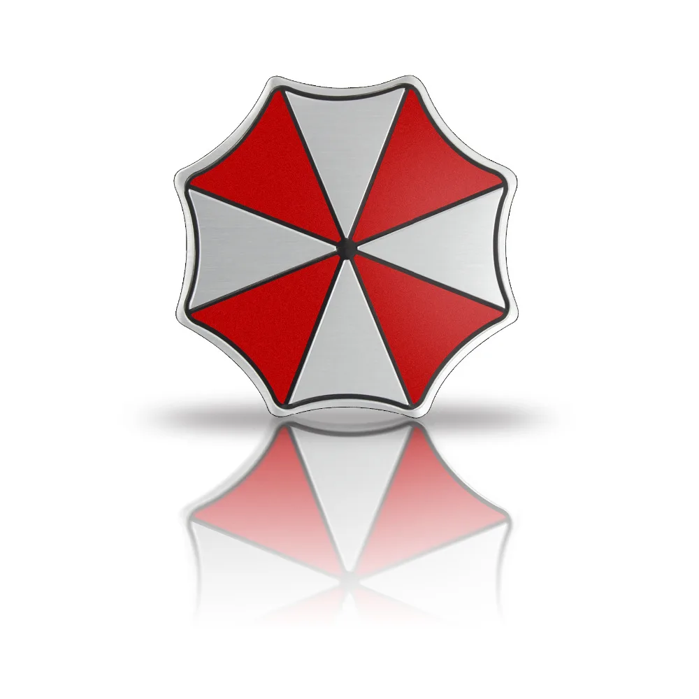 8.5*8.5cm Umbrella corporation 3D Aluminum car sticker accessories