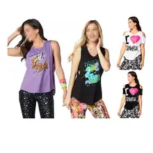 Новые женские топы, одежда для бега с принтом, женские майки, топы, топы, сетчатый жилет T1501 T046