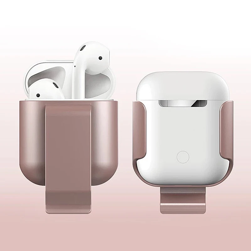 Силиконовый чехол с зажимом на талию для Apple Airpods i10 TWS Bluetooth наушники противоударный защитный чехол