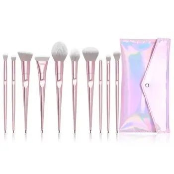 

BellyLady 10 Pcs/set Makeup Brushes Set Foundation Cosmetic Eyebrow Eyeshadow Brush with Storage Bag