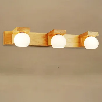 

Modern wall lamp wood LED mirror front lamp The Restaurant coffee shops living background wall decorating light fixture lw48311