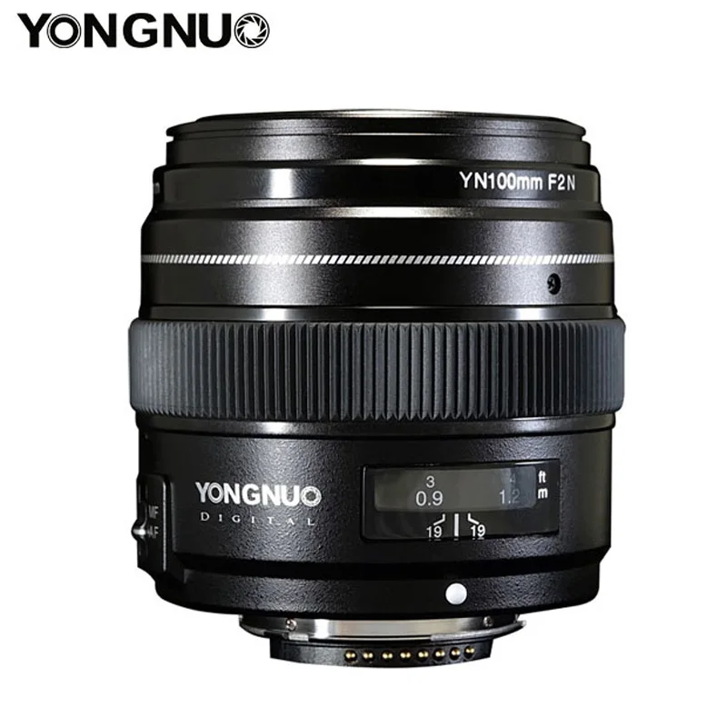 Объектив YONGNUO YN100mm F2N AF/MF Средний телеобъектив Prime 100 мм с яркой большой диафрагмой
