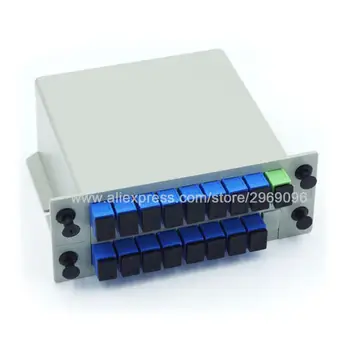 

Fiber Branching Device 1x16 Box Cassette Card Inserting PLC splitter Module SC UPC Connector Fiber Optical PLC Fiber Tool