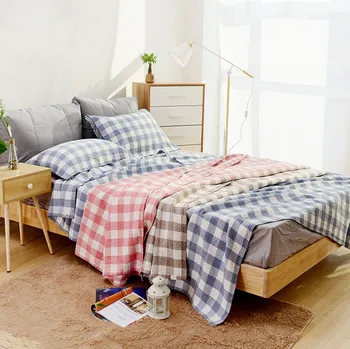 

Plaid Cotton Blankets and Bedspreads For Beds Bed Cover Blanket Summer Aircondition Throw Blankets 150x200cm 200x230cm