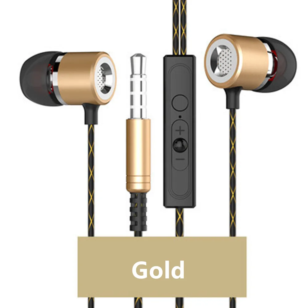 Koop FGHGF S1 Metalen Oortelefoon in met Microfoon Super Bass Headset Oordopjes Oortelefoon Dual Kleur voor Xiaomi Samsung Huawei Iphone
