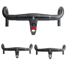 TOSEEK Full Carbon Handlebar Road bike Bent Bar Integrated Handlebar 400 /420/440 mm Bike Handlebar rxl sl cycling carbon handlebar 28 6mm integrated handlebar road bike 400 420 440 grey ud matt bent bar bicycle handlebar