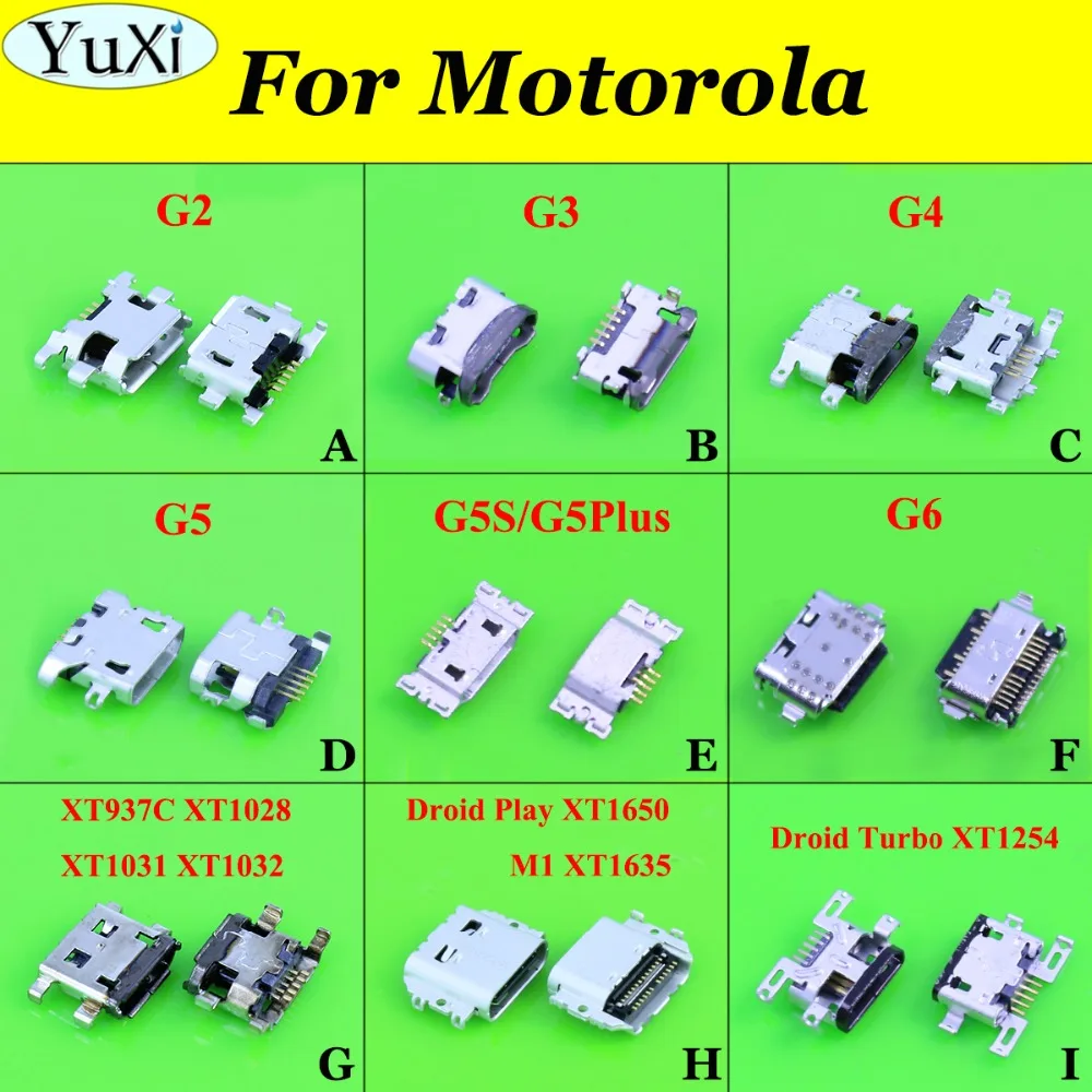 Юйси мини-разъем Micro Usb разъем jack для штекера для Motorola Moto G2 G3 G4 G5 G5S G5Plus G6 XT1031 XT1032 XT1650 XT1635 XT1254