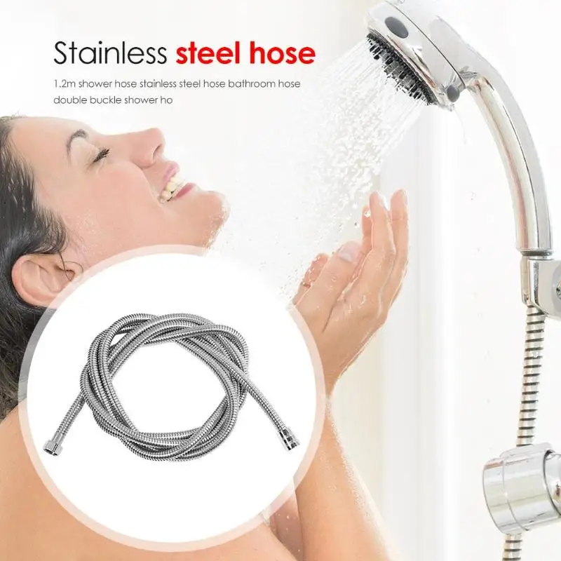 1.2m Stainless Steel Shower Hose Explosion-proof Pull Tube Plumbing Hoses High Temperature Resistance Aging Resistance