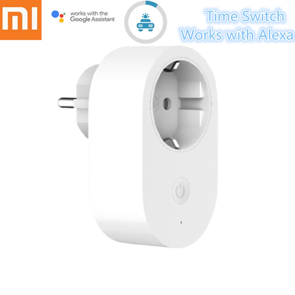 

Xiaomi EU Smart Socket Home WIFI Timer Switch Remote Control Intelligent Memory Power Saving Works with Google Assistant Alexa