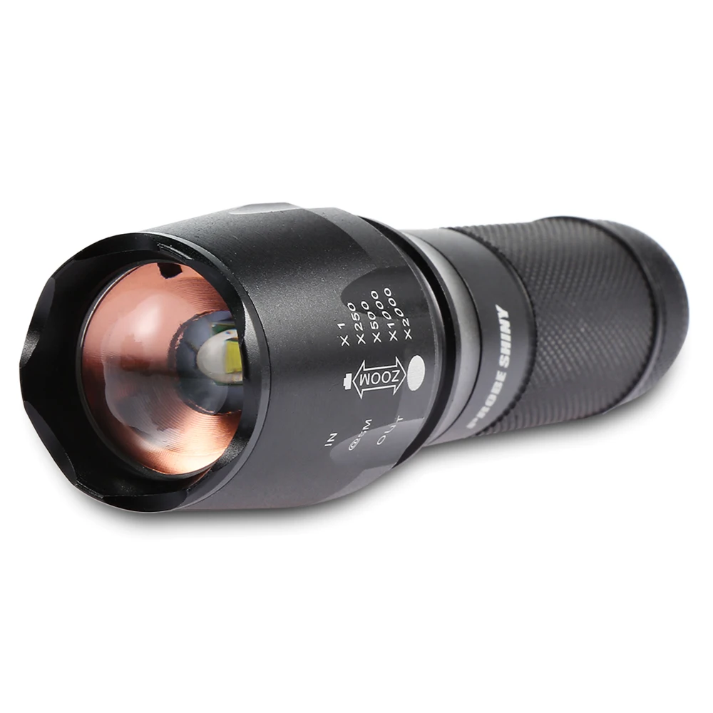 Ultra Bright Handheld Portable LED Flashlight 5 Light Modes Adjustable Focus Torche Lighting For Camping Hiking Fishing | Лампы и