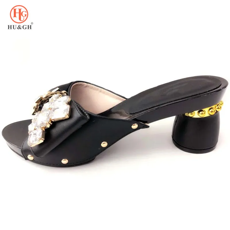 

2019 Sandals Shoes Women Luxury Rhinestone Women Wedding Shoes High Quality African Women Party Pumps Slip on Shoes for Womem