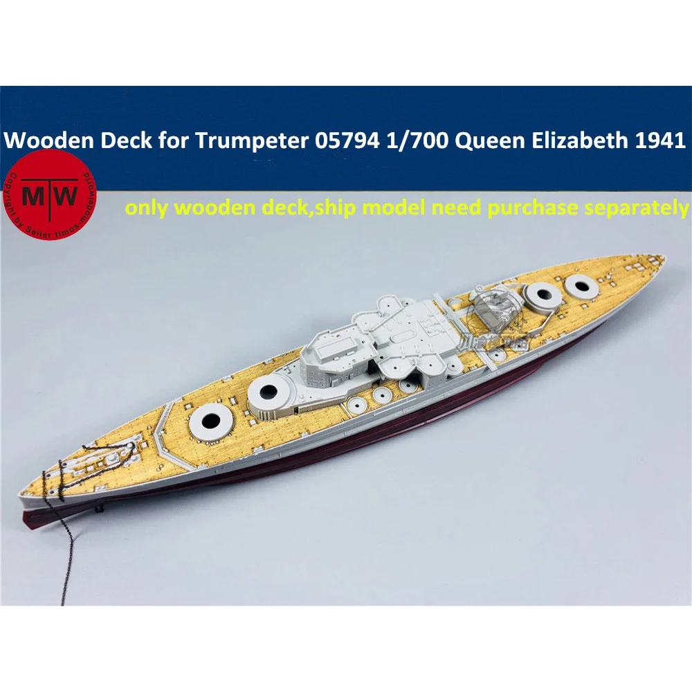 

1/700 Scale Wooden Deck for Trumpeter 05794 HMS Batleship Queen Elizabeth 1941 Model Kits