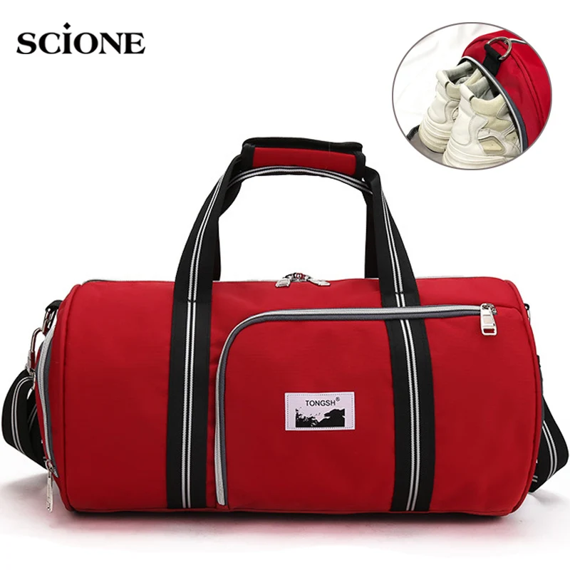 Outdoor Sport Fitness Gym Bags Men Women Training Shoulder Handbag Travel Tote Shoes Weekend Bag
