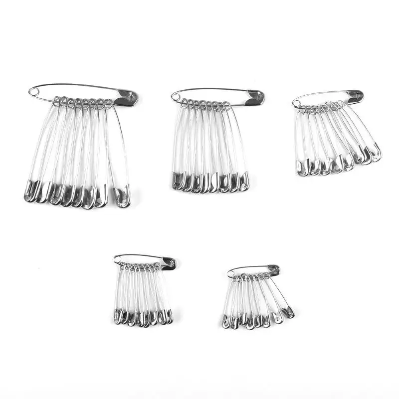 

100PCS Stainless Steel Mini Safety Pins DIY Rustproof Buckle Pin Metal Brooch Badge Sewing Needle Knit Cross Stitch Marker Tag