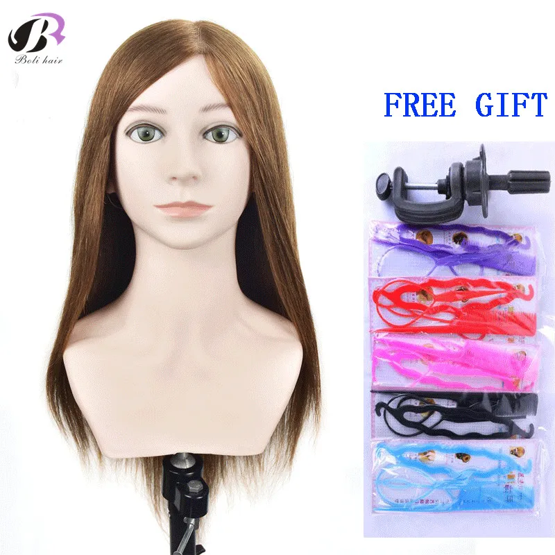 training head 20-22 100% Human hair Mannequin head Training