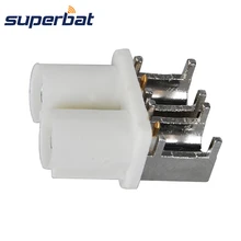 Superbat Fakra B белый/9001 штекер Конец Запуска PCB Крепление под прямым углом двойной головкой разъем радио С фантом