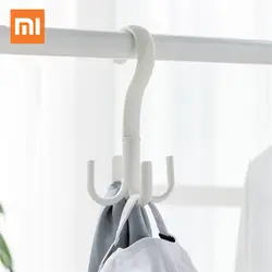 Xiaomi Multi-function 360 градусов Поворот четыре когтя крючки сухой влажный двойного назначения полотенце вешалка домашняя одежда обувь разное