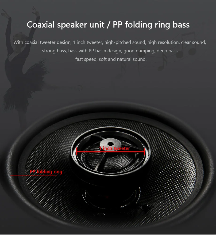 Oupushi KS818 Hotel Home Theater HIFI Sound 8ohm 5 Inch Ceiling Speaker For Indoor Places