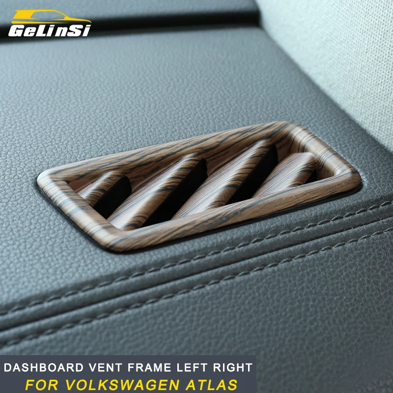 

GELINSI Dashboard vent frame left right trim cover stickers Interior Accessories For Volkswagen Atlas 2017 2018 Auto Car