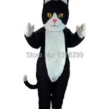 Талисман черный и белый костюм талисмана кота маскарадный костюм на заказ маскарадный костюм косплей тема костюм для карнавала наборы костюмов