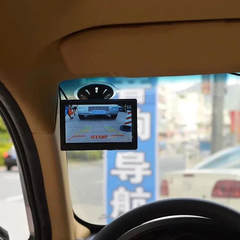 5-дюймовый экран TFT ЖК-дисплей HD Цвет Экран автомобильный монитор заднего вида Дисплей заднего вида Системы+ автомобиль мини Водонепроницаемый обратный резервный Камера