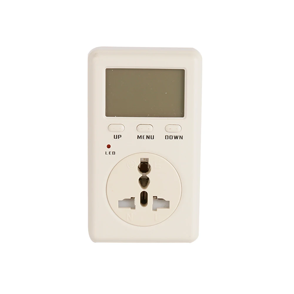 

D02A British Regulatory LCD Digital Energy Power Meter Watt Volt Mini Ammeter Frequency Monitor Wattage Voltage Analyzer 90-280V