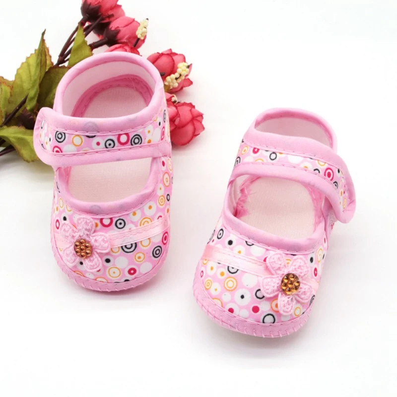 Разноцветная обувь для маленьких девочек, Нескользящая дышащая обувь с цветочным принтом