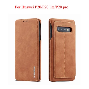 

10pcs/lot Wallet Case For Huawei P20 P20 lite Case Leather Luxury Business Flip Cover For Huawei P20 pro Case Book Design Covers