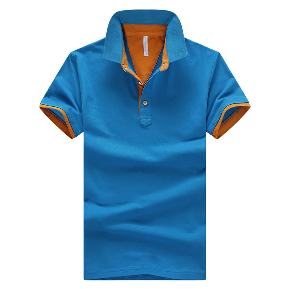 Новая мода Для мужчин рубашки поло высокое качество Для мужчин хлопок короткий рукав рубашка бренды Майки Лето Для мужчин рубашки поло DX-1-B0255