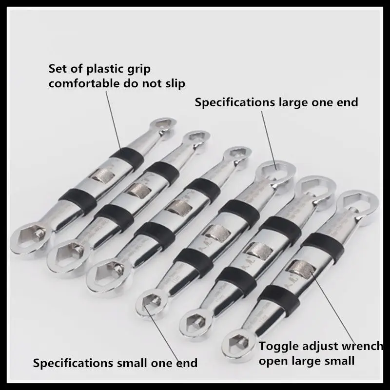 

Multi-function fast universal wrench 23 in 1 wrench hand tools (black paragraph)